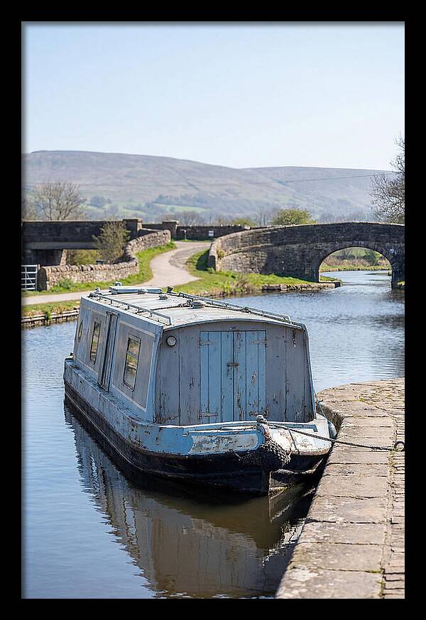 Old Painted Narrowboat Reflections