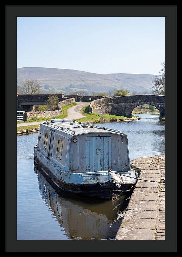 Old Painted Narrowboat Reflections