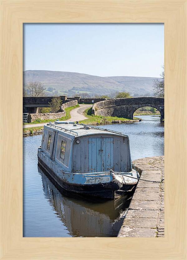 Old Painted Narrowboat Reflections