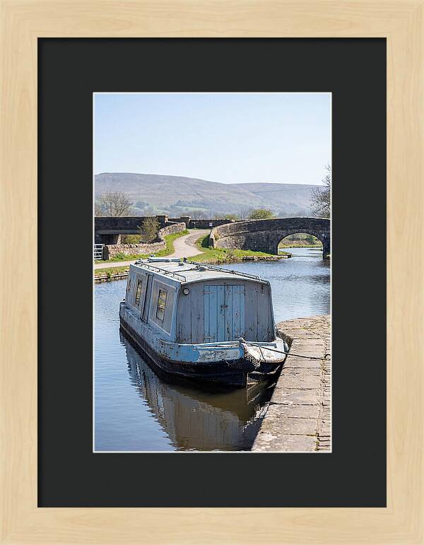 Old Painted Narrowboat Reflections