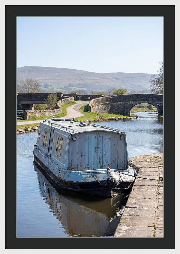 Old Painted Narrowboat Reflections