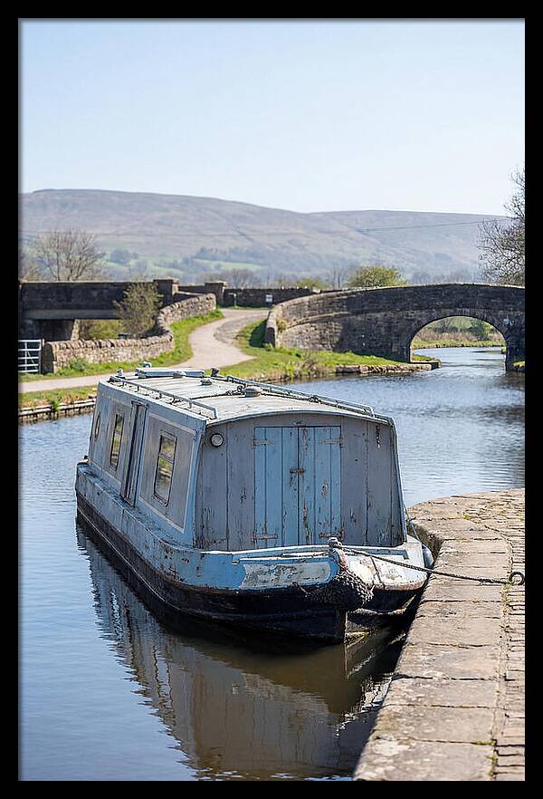 Old Painted Narrowboat Reflections