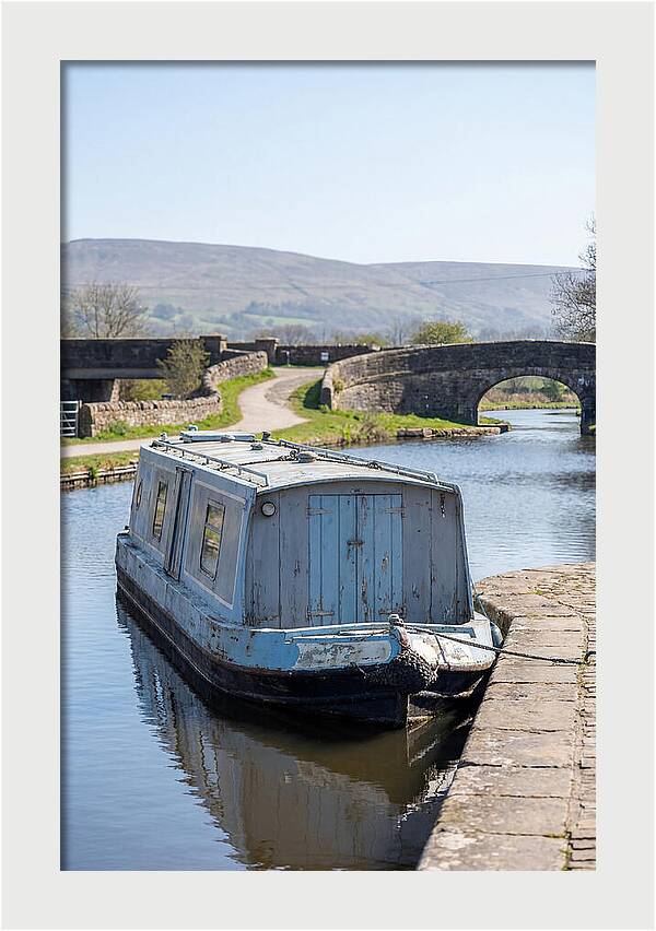 Old Painted Narrowboat Reflections