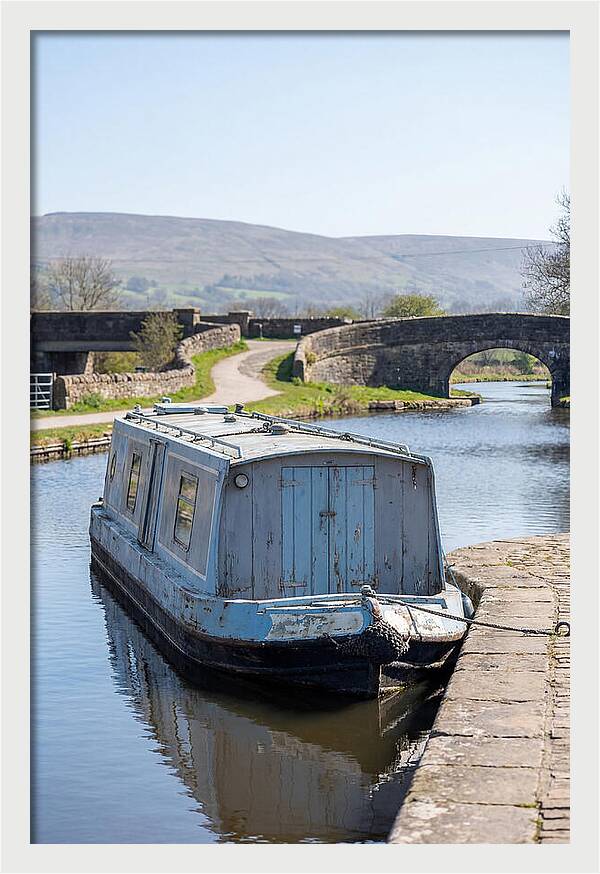 Old Painted Narrowboat Reflections