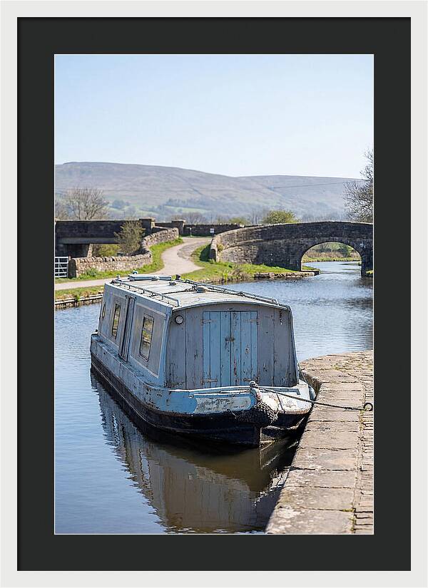 Old Painted Narrowboat Reflections