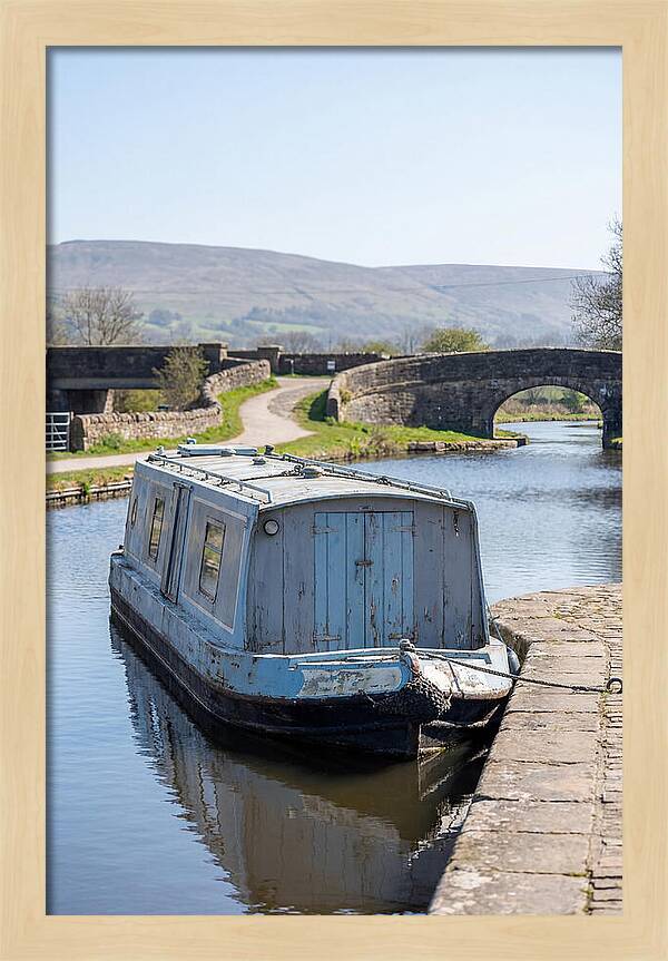 Old Painted Narrowboat Reflections