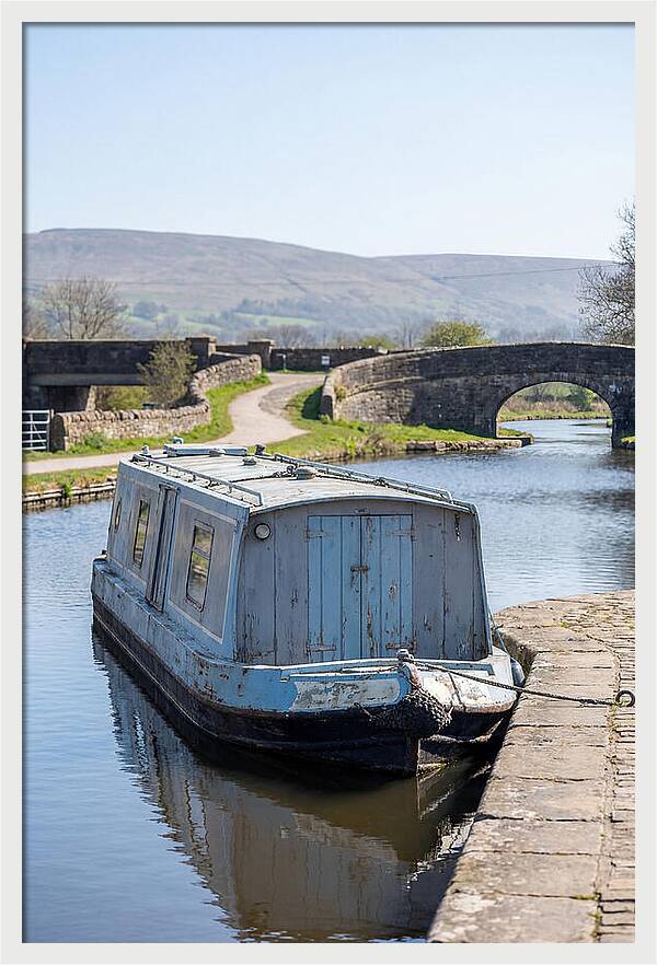 Old Painted Narrowboat Reflections