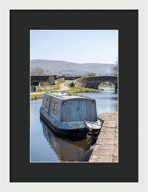 Old Painted Narrowboat Reflections