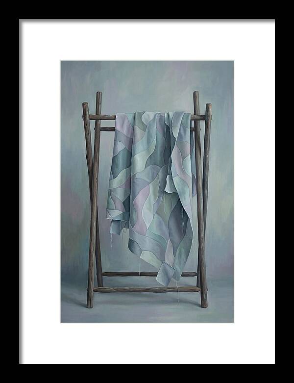 Old Quilting Frame With Patchwork