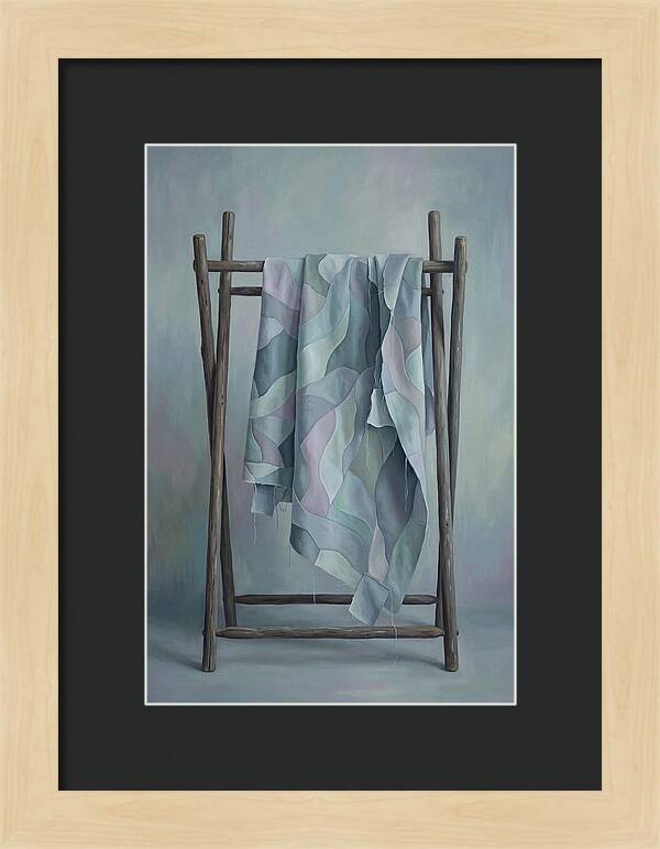 Old Quilting Frame With Patchwork