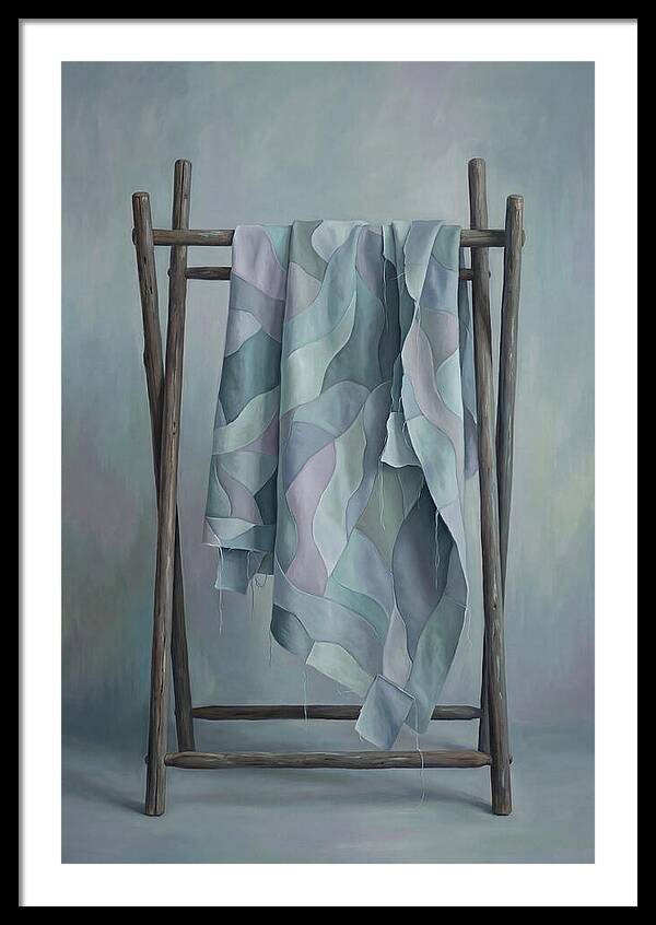 Old Quilting Frame With Patchwork