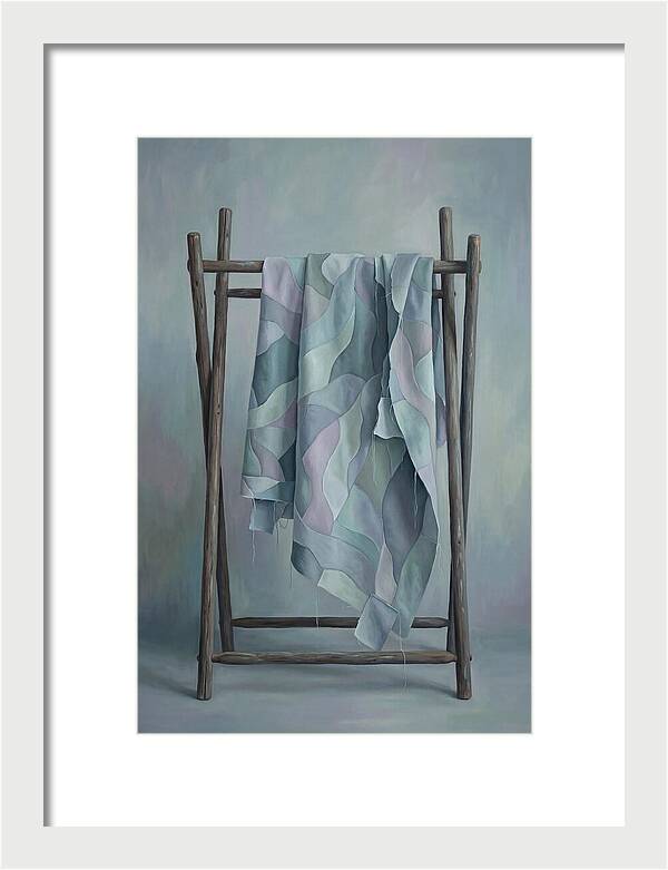 Old Quilting Frame With Patchwork