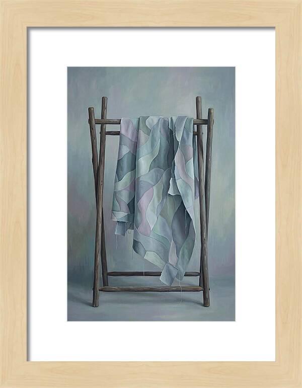 Old Quilting Frame With Patchwork