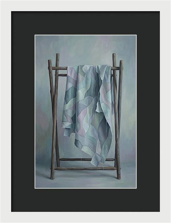 Old Quilting Frame With Patchwork