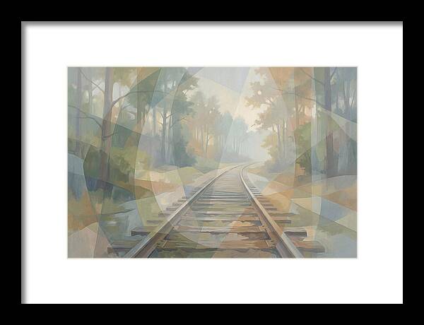 Old Railway Tracks In Fog