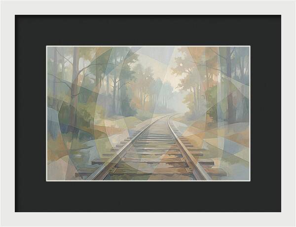 Old Railway Tracks In Fog