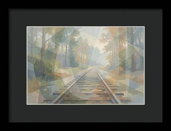 Old Railway Tracks In Fog
