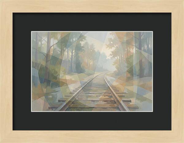 Old Railway Tracks In Fog