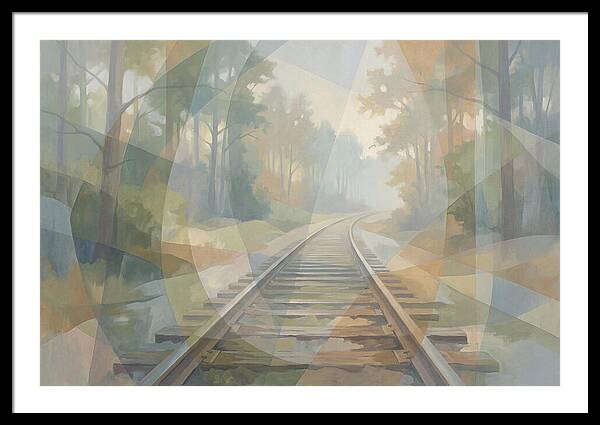 Old Railway Tracks In Fog