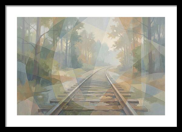 Old Railway Tracks In Fog