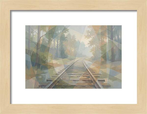 Old Railway Tracks In Fog
