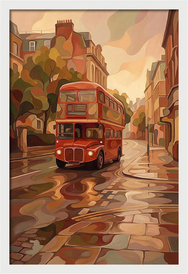 Old Red London Double Decker Bus