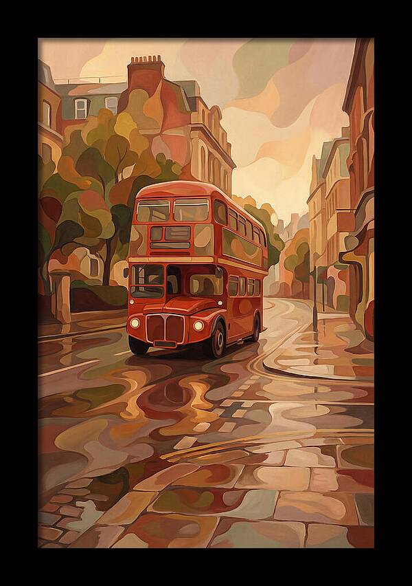 Old Red London Double Decker Bus