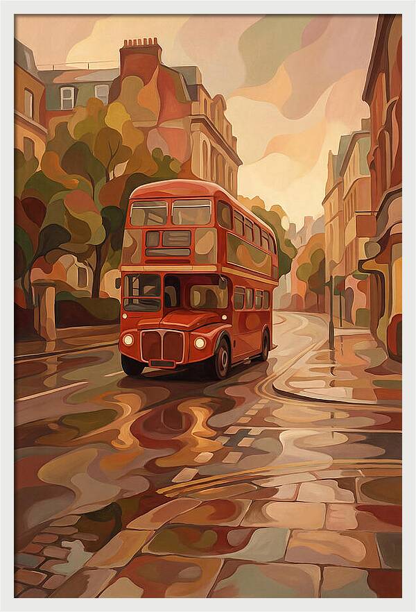Old Red London Double Decker Bus