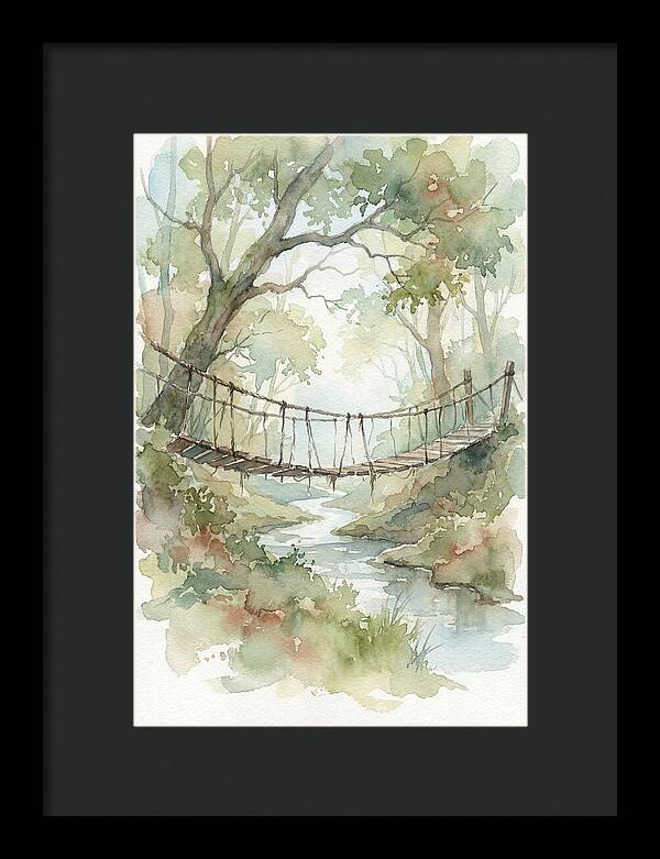 Old Rope Bridge Over Country Creek