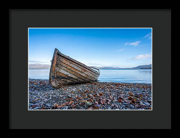 Old Rowing Boat On Lake Shore