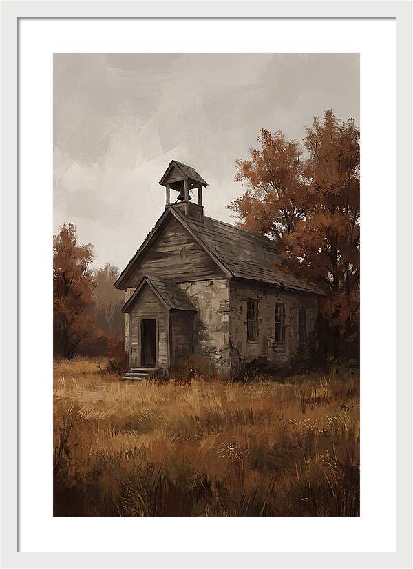 Old Schoolhouse In Autumn