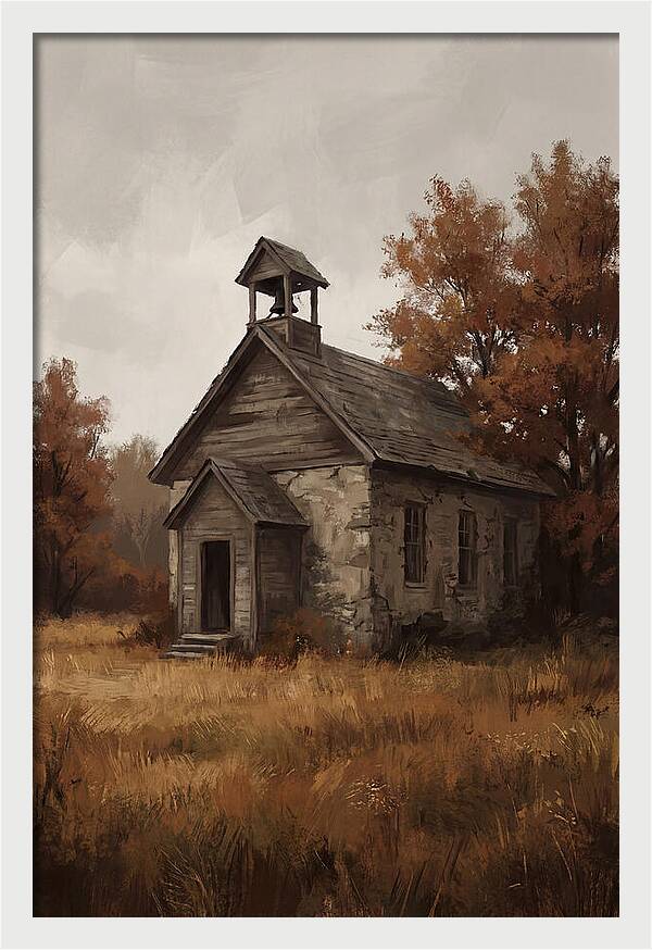 Old Schoolhouse In Autumn