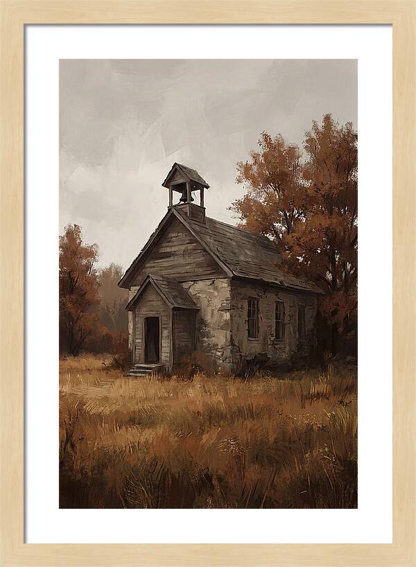 Old Schoolhouse In Autumn