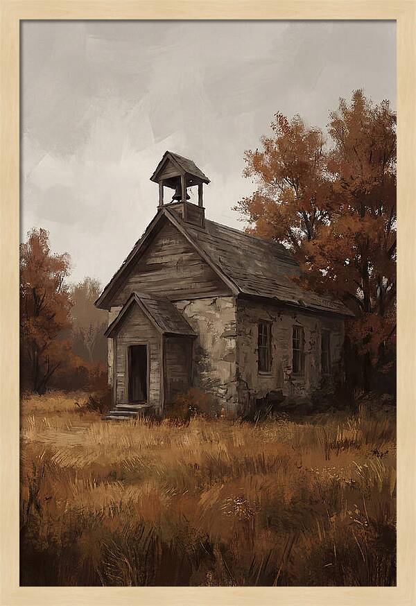 Old Schoolhouse In Autumn