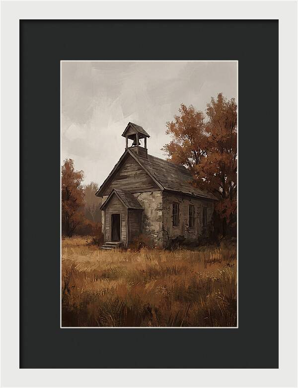 Old Schoolhouse In Autumn