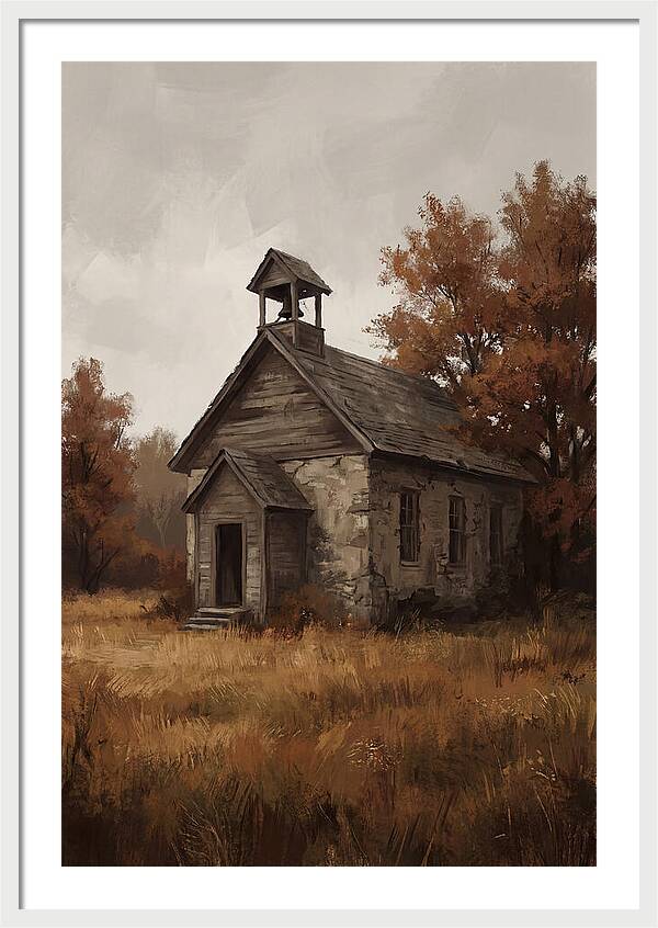 Old Schoolhouse In Autumn