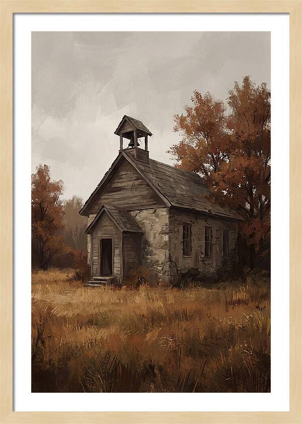 Old Schoolhouse In Autumn