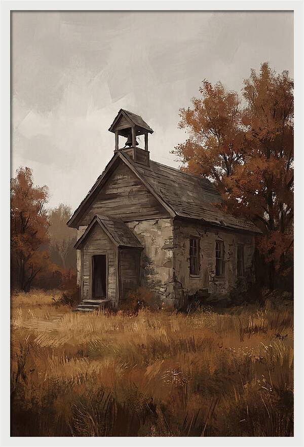 Old Schoolhouse In Autumn