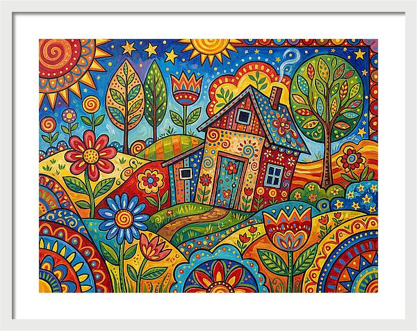 Old Shed In A Colorful Landscape