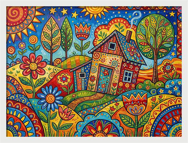 Old Shed In A Colorful Landscape
