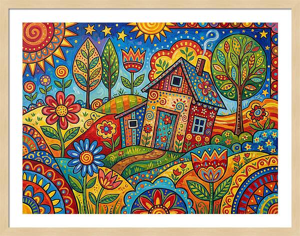 Old Shed In A Colorful Landscape