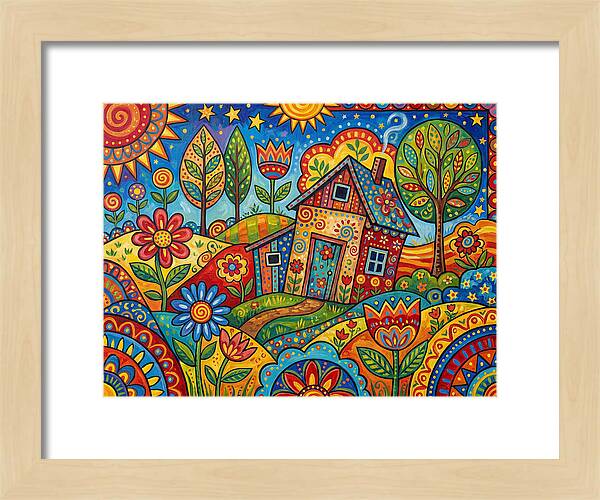 Old Shed In A Colorful Landscape