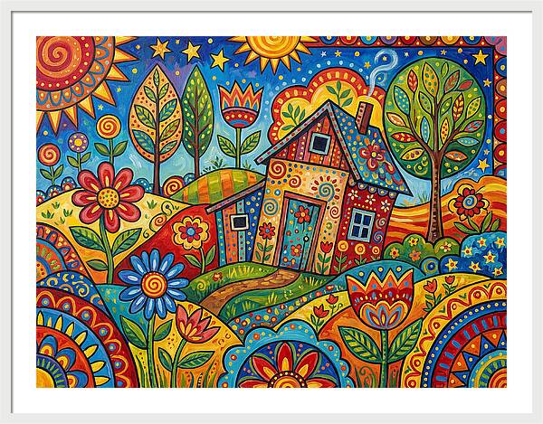 Old Shed In A Colorful Landscape