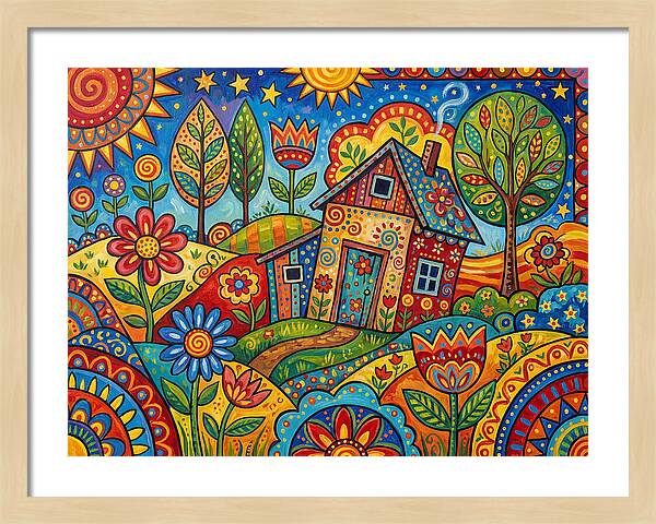 Old Shed In A Colorful Landscape