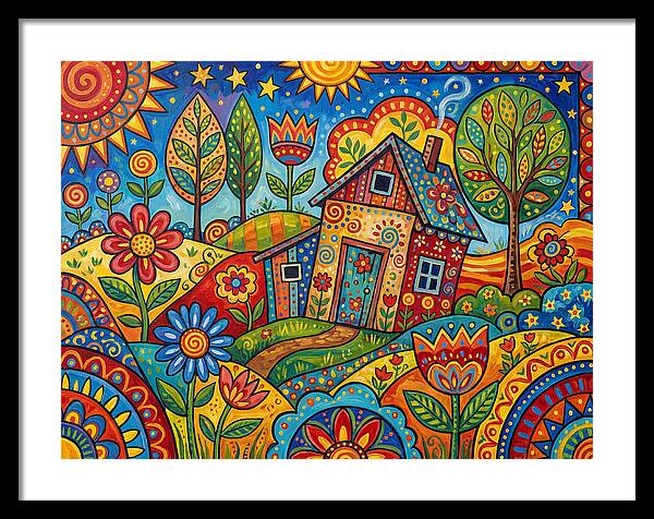 Old Shed In A Colorful Landscape