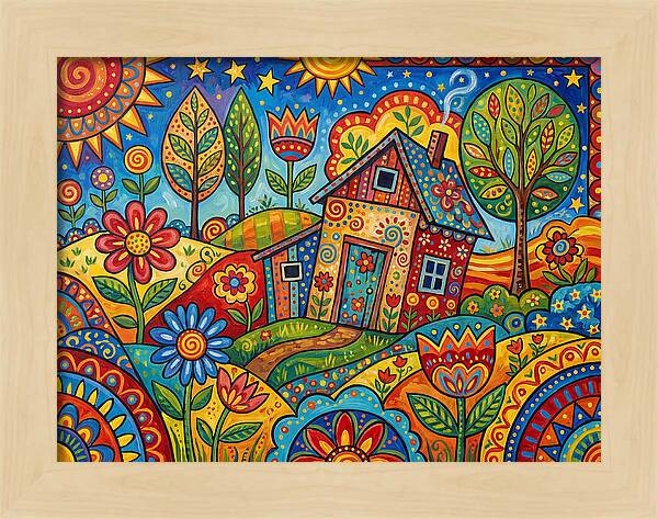 Old Shed In A Colorful Landscape