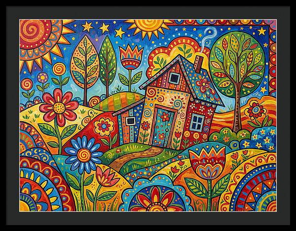 Old Shed In A Colorful Landscape