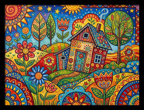 Old Shed In A Colorful Landscape