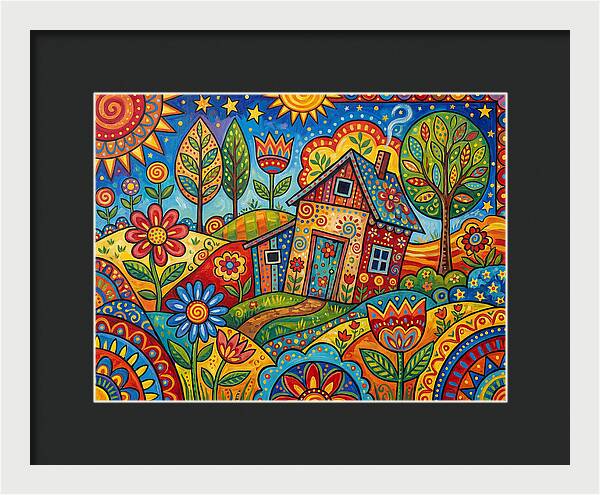 Old Shed In A Colorful Landscape