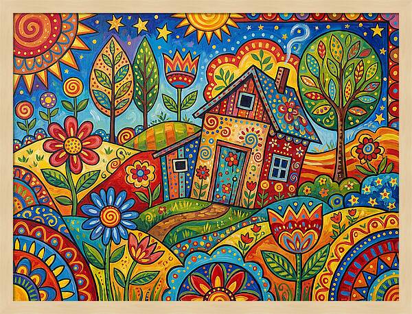 Old Shed In A Colorful Landscape